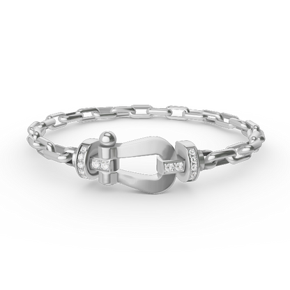 [Windsor Jewelry]FORCE LARGE HORSESHOE CLASP  METAL BRACELET