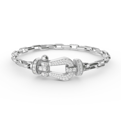 [Windsor Jewelry]FORCE LARGE HORSESHOE CLASP  METAL BRACELET