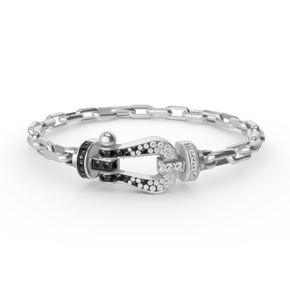 [Windsor Jewelry]FORCE LARGE HORSESHOE CLASP  METAL BRACELET