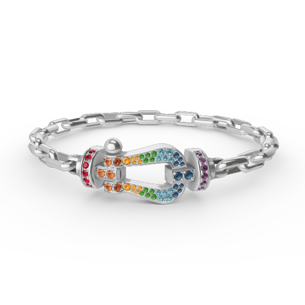 [Windsor Jewelry]FORCE LARGE HORSESHOE CLASP  METAL BRACELET