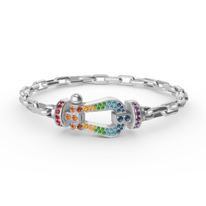 [Windsor Jewelry]FORCE LARGE HORSESHOE CLASP  METAL BRACELET