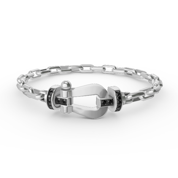 [Windsor Jewelry]FORCE LARGE HORSESHOE CLASP  METAL BRACELET