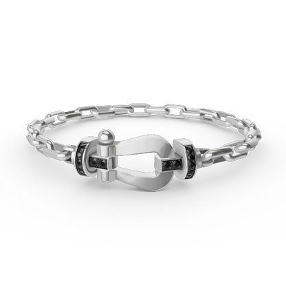 [Windsor Jewelry]FORCE LARGE HORSESHOE CLASP  METAL BRACELET