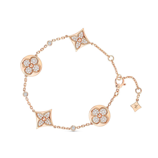 [Windsor Jewelry]STAR AND SUN 4 MOTIFS GOLD DIAMONDS BRACELET