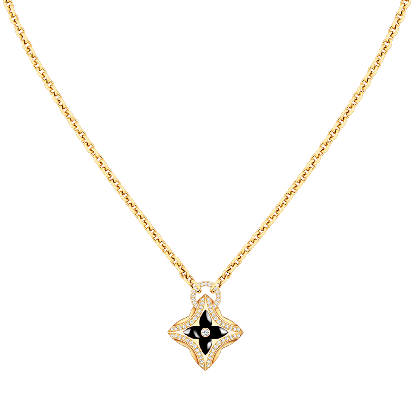 [Windsor Jewelry]STAR PEDANT PINK GOLD DIAMOND NECKLACE
