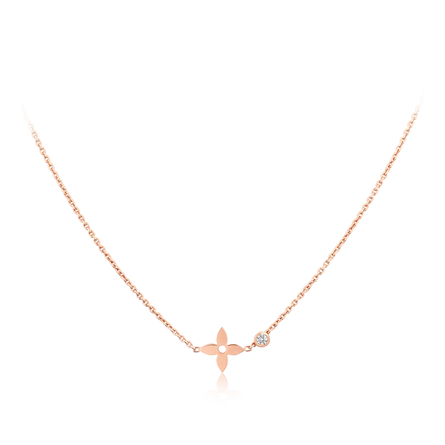 [Windsor Jewelry]BLOSSOM PENDANT PINK GOLD AND DIAMOND