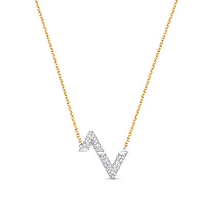 [Windsor Jewelry]VOLT SILVER DIAMOND PEDANT NECKLACE