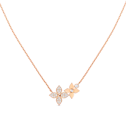 [Windsor Jewelry]STAR BLOSSOM NECKLACE PINK GOLD DIAMONDS