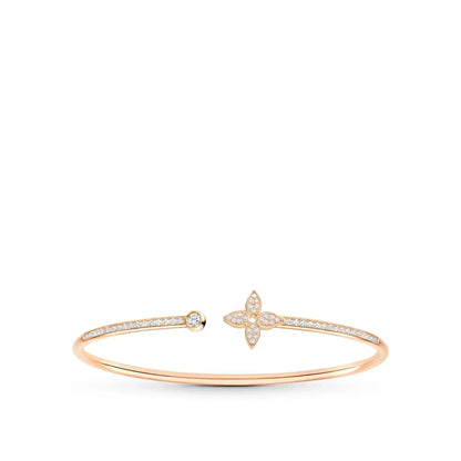 [Windsor Jewelry]IDYLLE PINK GOLD OPEN BRACELET DIAMOND PAVED