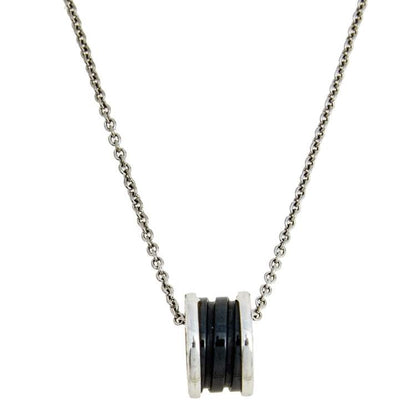 [Windsor Jewelry]ZERO 1 BLACK CERAMIC SILVER NECKLACE