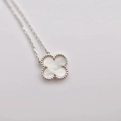[Windsor Jewelry]CLOVER  15MM WHITE MOTHER-OF-PEARL SILVER