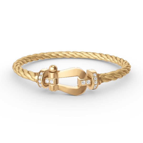 [Windsor Jewelry]FORCE LARGE HORSESHOE HALF DIAMOND BRACELET GOLD