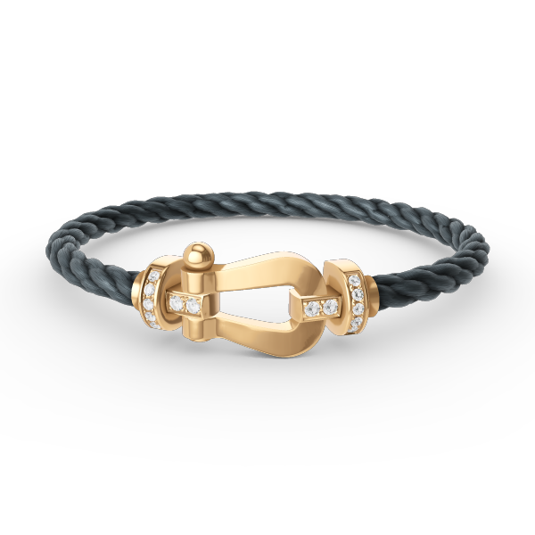 [Windsor Jewelry]FORCE LARGE HORSESHOE HALF DIAMOND BRACELET GOLD