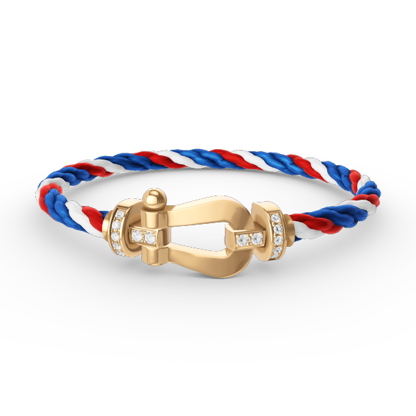 [Windsor Jewelry]FORCE LARGE HORSESHOE HALF DIAMOND BRACELET GOLD