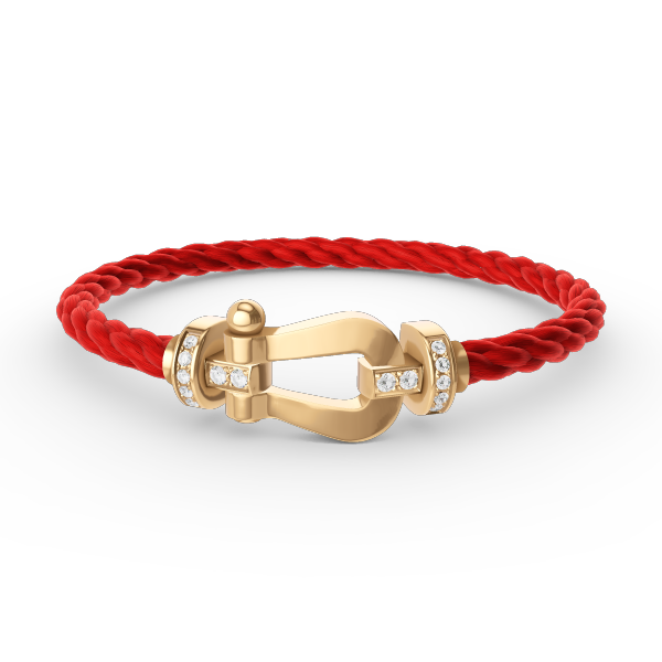 [Windsor Jewelry]FORCE LARGE HORSESHOE HALF DIAMOND BRACELET GOLD