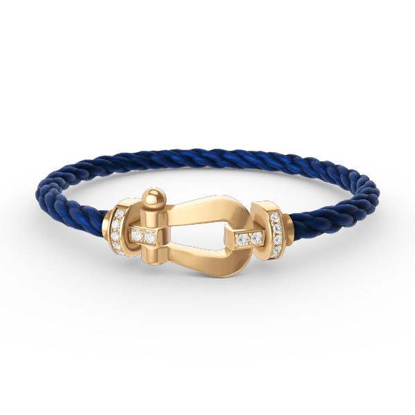 [Windsor Jewelry]FORCE LARGE HORSESHOE HALF DIAMOND BRACELET GOLD