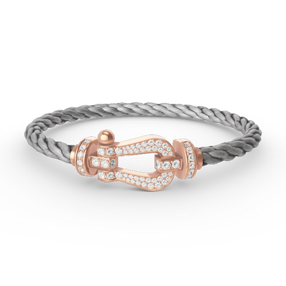 [Windsor Jewelry]FORCE LARGE HORSESHOE FULL DIAMOND BRACELET ROSE GOLD
