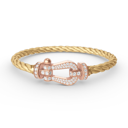[Windsor Jewelry]FORCE LARGE HORSESHOE FULL DIAMOND BRACELET ROSE GOLD