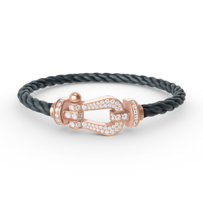 [Windsor Jewelry]FORCE LARGE HORSESHOE FULL DIAMOND BRACELET ROSE GOLD