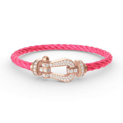 [Windsor Jewelry]FORCE LARGE HORSESHOE FULL DIAMOND BRACELET ROSE GOLD