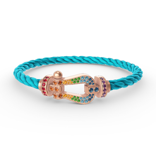 [Windsor Jewelry]FORCE LARGE HORSESHOE  COLORED DIAMOND BRACELET ROSE GOLD