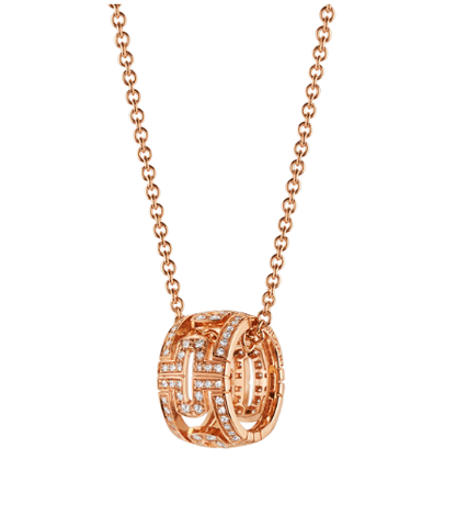 [Windsor Jewelry]PARENTESI NECKLACE PINK GOLD DIAMOND