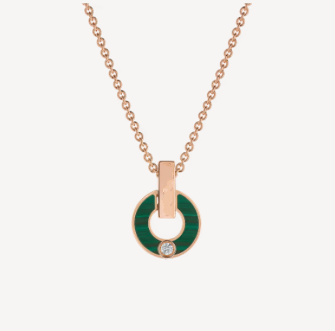 [Windsor Jewelry]GARI NECKLACE PINK GOLD MALACHITE
