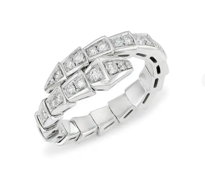 [Windsor Jewelry]SERPENTI RING SILVER DIAMOND PAVED 4MM