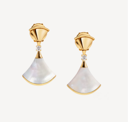 [Windsor Jewelry]DREAM MOP 1 DIAMOND EARRINGS