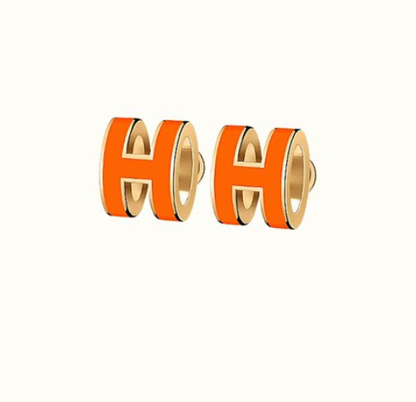 [Windsor Jewelry]MINI POP H EARRINGS ORANGE