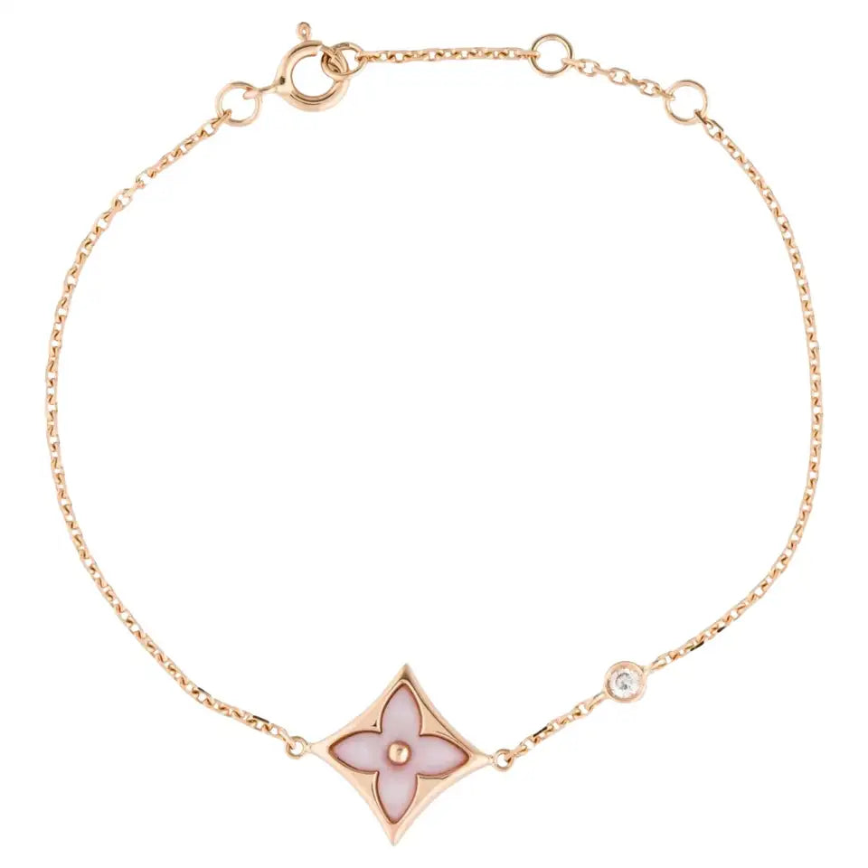 [Windsor Jewelry]STAR 1 DIAMOND PINK GOLD BRACELET