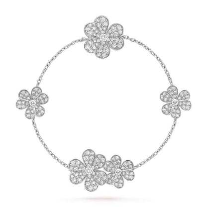 [Windsor Jewelry]FRIVOLE SILVER 5 FLOWERS BRACELET
