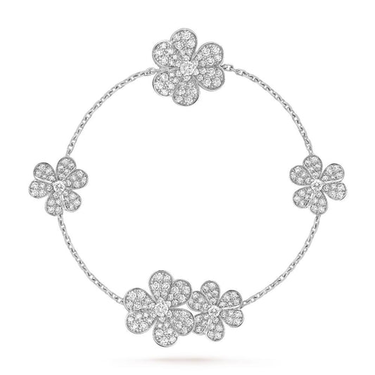 [Windsor Jewelry]FRIVOLE SILVER 5 FLOWERS BRACELET