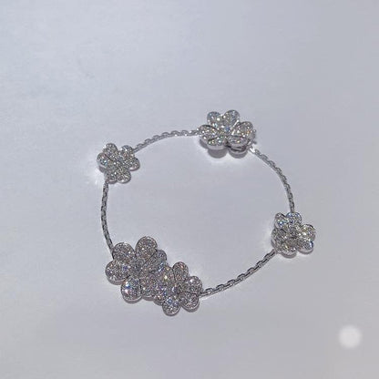[Windsor Jewelry]FRIVOLE SILVER 5 FLOWERS BRACELET