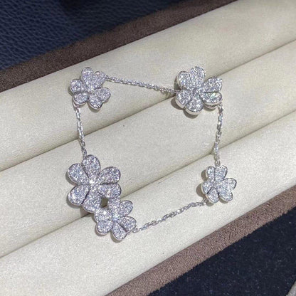 [Windsor Jewelry]FRIVOLE SILVER 5 FLOWERS BRACELET