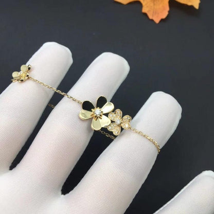[Windsor Jewelry]FRIVOLE GOLD 5 FLOWERS BRACELET