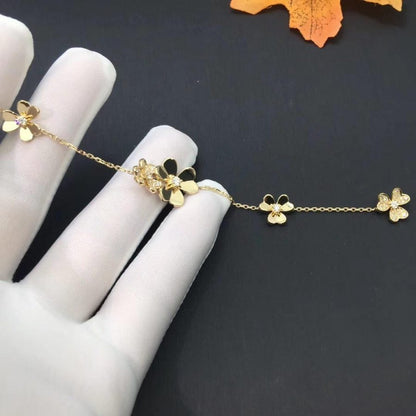 [Windsor Jewelry]FRIVOLE GOLD 5 FLOWERS BRACELET
