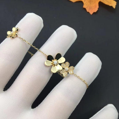 [Windsor Jewelry]FRIVOLE GOLD 5 FLOWERS BRACELET
