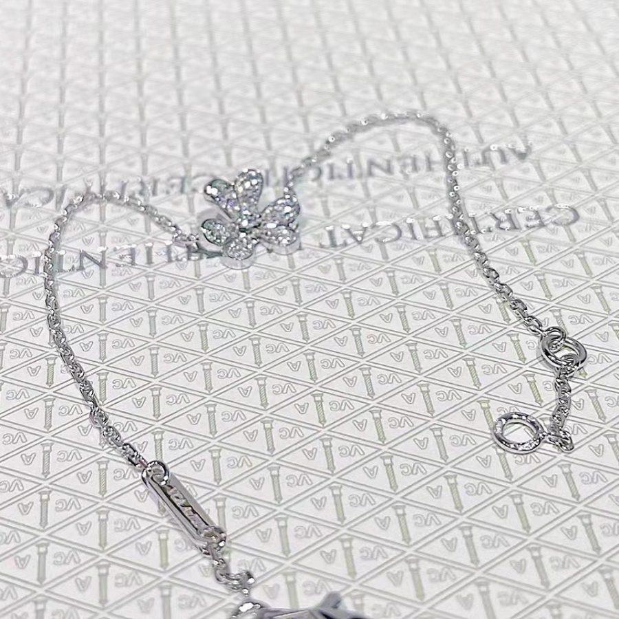 [Windsor Jewelry]FRIVOLE SILVER FLOWER DIAMOND BRACELET