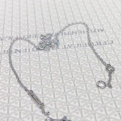 [Windsor Jewelry]FRIVOLE SILVER FLOWER DIAMOND BRACELET