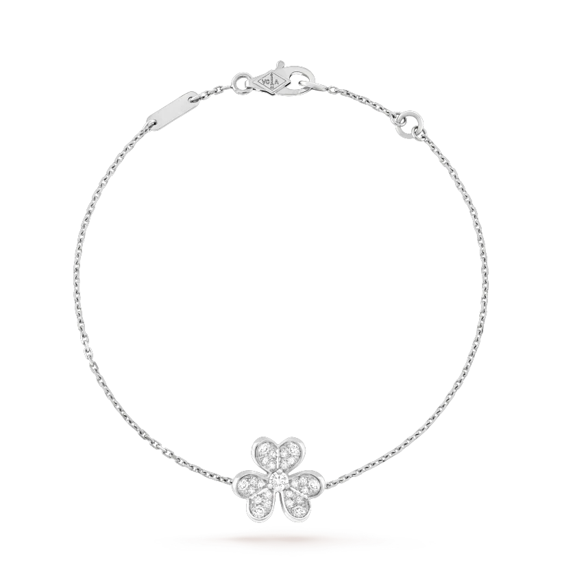 [Windsor Jewelry]FRIVOLE SILVER FLOWER DIAMOND BRACELET