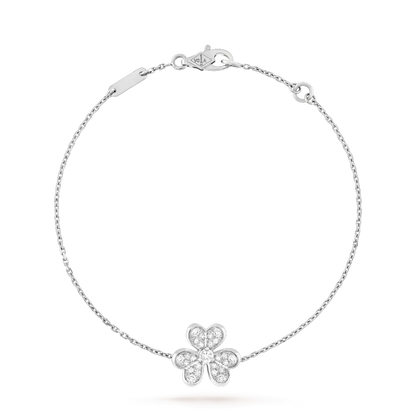 [Windsor Jewelry]FRIVOLE SILVER FLOWER DIAMOND BRACELET