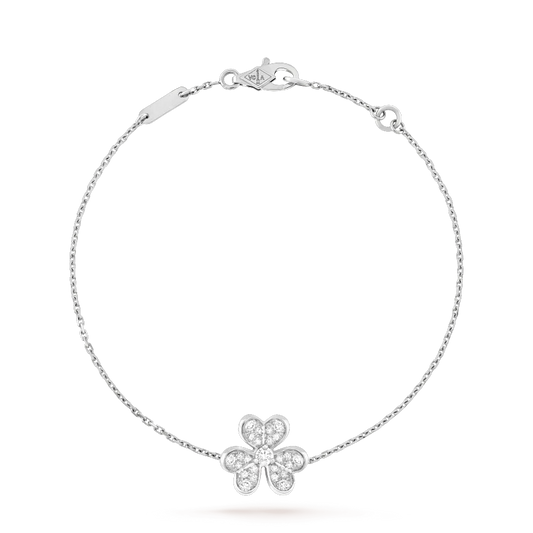 [Windsor Jewelry]FRIVOLE SILVER FLOWER DIAMOND BRACELET
