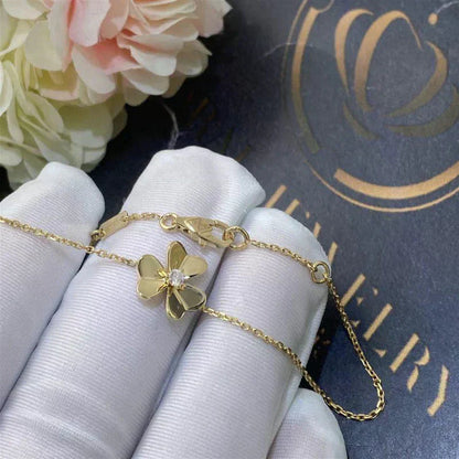 [Windsor Jewelry]FRIVOLE GOLD FLOWER PINK MALACHITE BRACELET