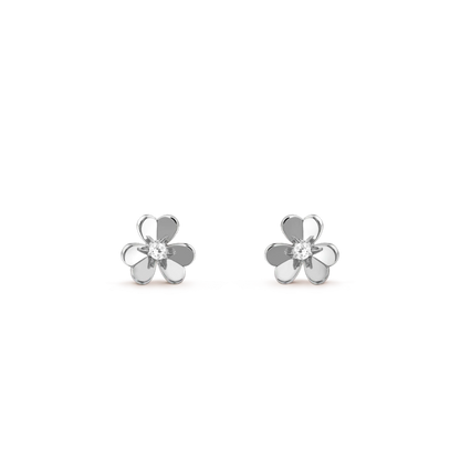 [Windsor Jewelry]FRIVOLE MINI SILVER FLOWER EARRINGS