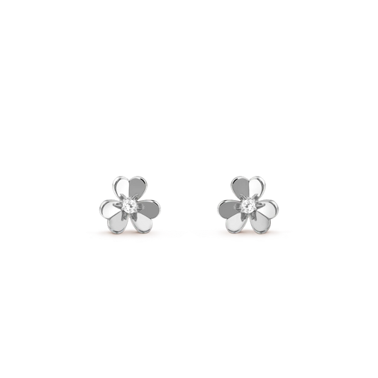 [Windsor Jewelry]FRIVOLE MINI SILVER FLOWER EARRINGS