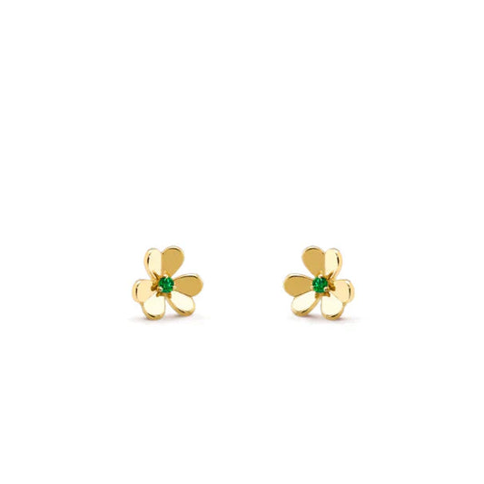 [Windsor Jewelry]FRIVOLE  FLOWER MALACHITE EARRINGS