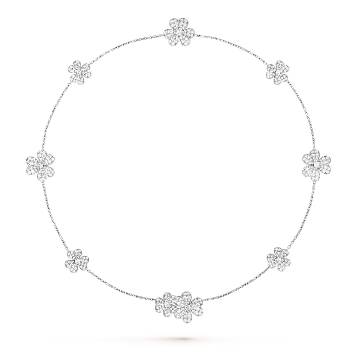 [Windsor Jewelry]FRIVOLE SILVER 9 FLOWERS NECKLACE