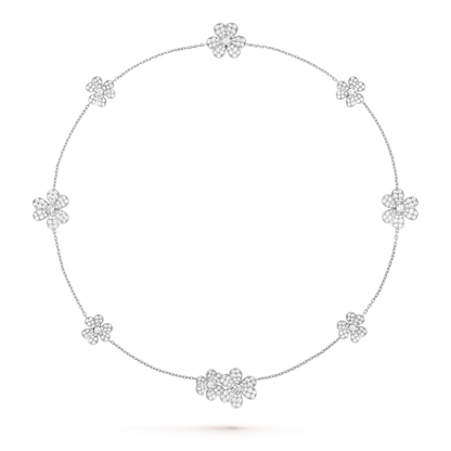 [Windsor Jewelry]FRIVOLE SILVER 9 FLOWERS NECKLACE