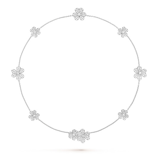[Windsor Jewelry]FRIVOLE SILVER 9 FLOWERS NECKLACE